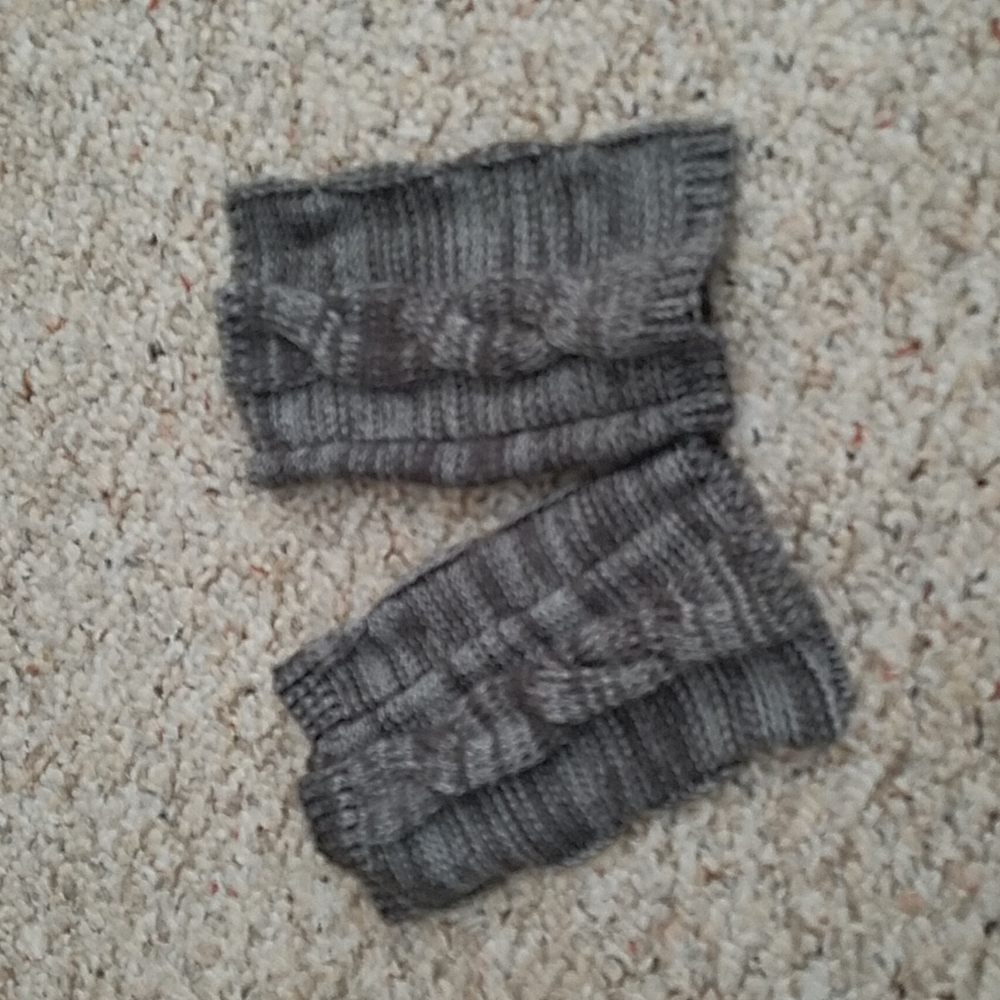 Gray boot sock topper
